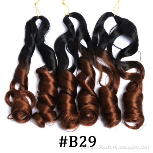 Spiral Curly Hair French Curl Crochet Braids Kenya Pony Style Deep Wave Hair Extensions Trendy Hairstyle for Women